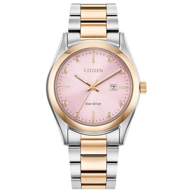 Citizen Women's Luxury Eco-Drive Silver Stainless Steel Watch 33MM EW2706-58X
