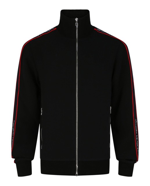 Alexander McQueen Mens Logo Tape Track Jacket