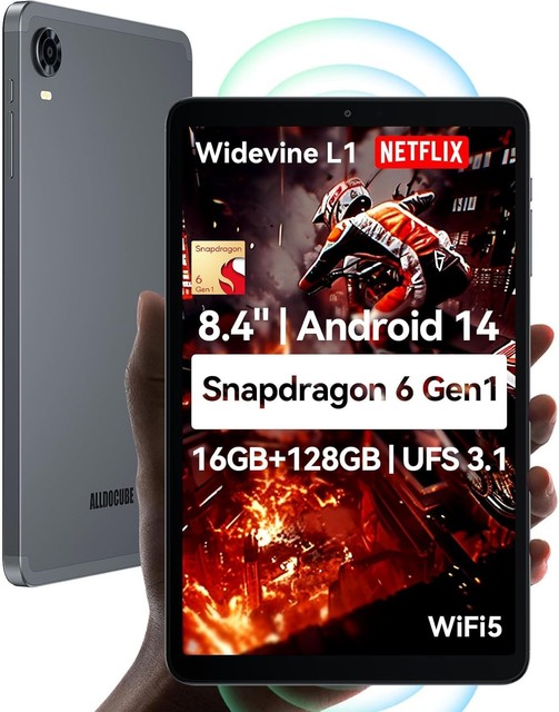 ALLDOCUBE TabletP 8.4" 16GB RAM 128GB Storage Android 14 1920x1200 FHD