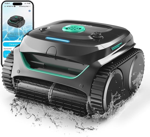 Refurbished WYBOT C2 Cordless Robotic Pool Cleaner, 2152 Sq.ft, 7 Cleaning Modes