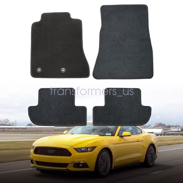 Front & Rear Floor Mats Carpet for 2015-2025 Ford Mustang Velour 4X