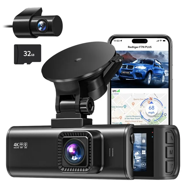 REDTIGER F7NP 4K Dash Cam Front and Rear Dual Camera with WIFI & GPS