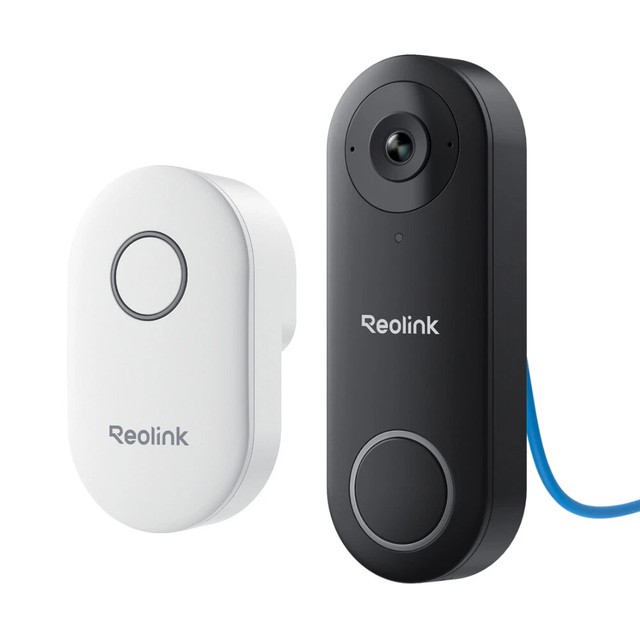 Reolink Video Doorbell PoE 5MP Person Detection Wired Security Camera 180° View