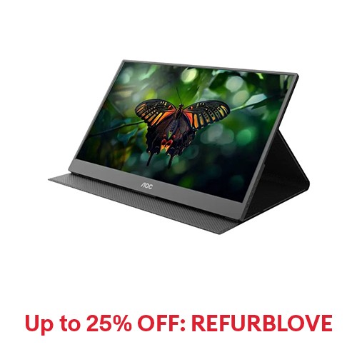 AOC 16T15 15.6" Portable Monitor 220 cd/m2 800:1 Built-in Speakers