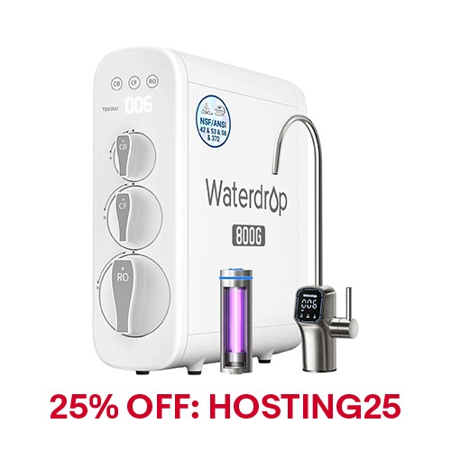 Waterdrop G3P800 Reverse Osmosis System, NSF/ANSI 42 & 53 & 58 & 372 Certified
